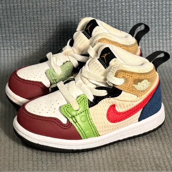Jordan Other - Nike Air Jordan 1 Mid SE TD 'Messy Room' Shoes DR6959-100 Toddler Size 6C
